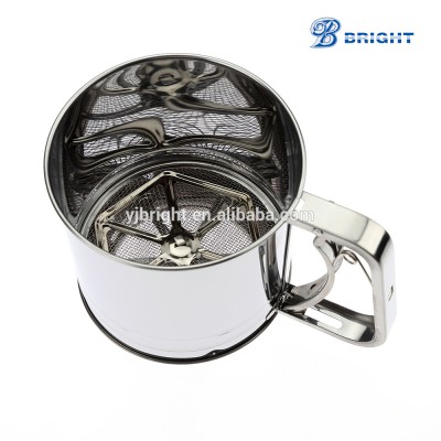 A10354___5-Cup Stainless Steel Double Mesh Spring Action Rotary Flour Sifter