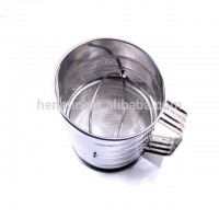 14.7*11.5cm high food grade stainless steel hand hold baking tool mesh flour sieve cup flour sifter