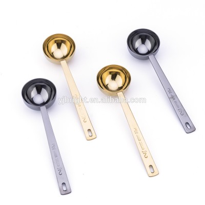 18/8 15ml stainless steel titanium coating coffee scoop