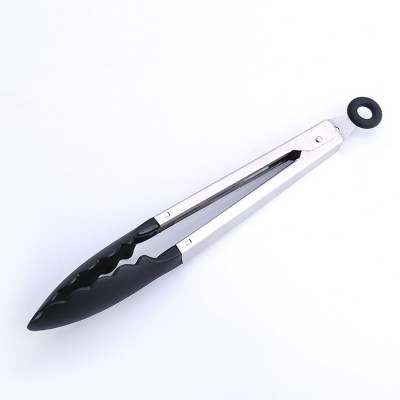 11 inch stainless steel nylon head food tong